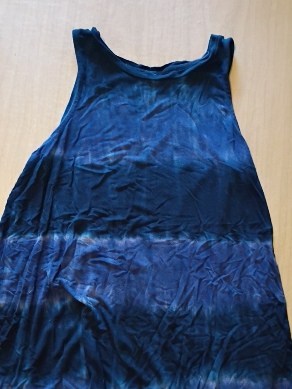 Old Navy Blue Tie-Dye Scoop Neck Tank Top